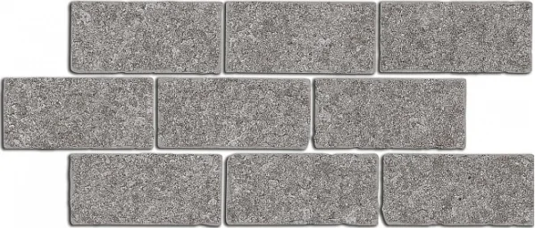 Бордюр Kerama Marazzi BR025 Роверелла пепельный мозаичный 34.5x14.7