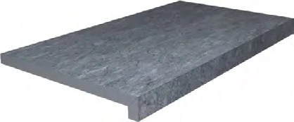 Ступень Kerama Marazzi Роверелла Клеёная тип L серый тёмный DL600600R20/GLF