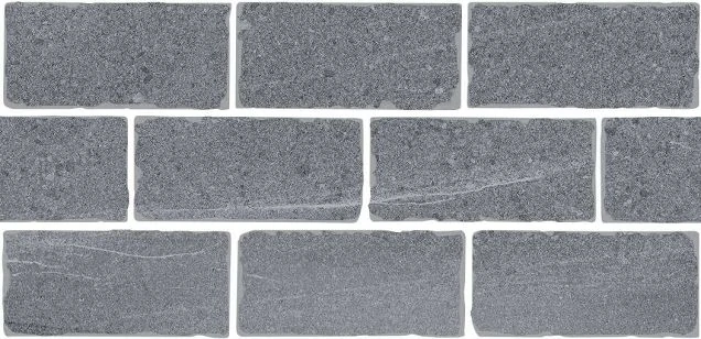 Бордюр Kerama Marazzi BR023T Роверелла серый мозаичный 34,5x14,7x0,9