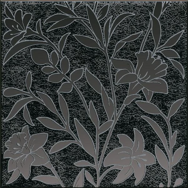 Декор Kerama Marazzi HGD/B568/5292 Барберино 4 чёрный глянцевый 20x20