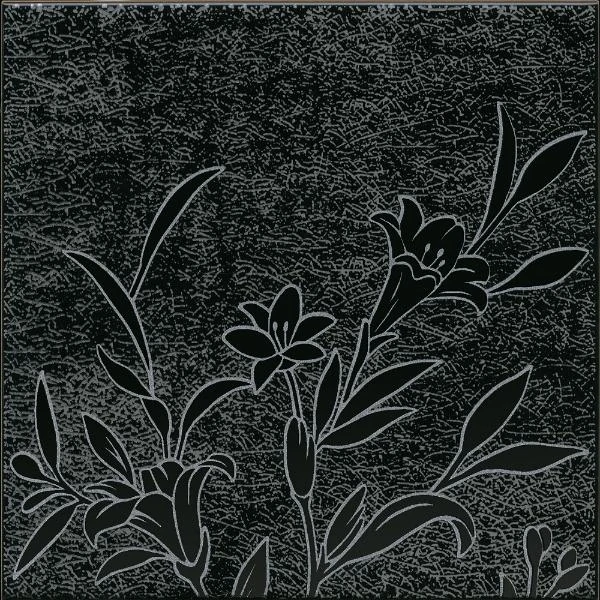 Декор Kerama Marazzi HGD/B569/5292 Барберино 5 чёрный глянцевый 20x20