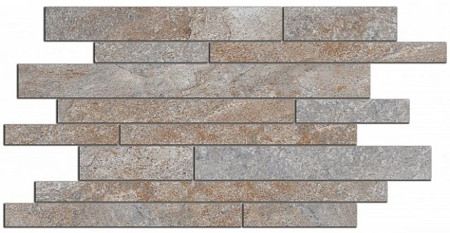Бордюр Kerama Marazzi SG188/006 Тревизо серый светлый мозаичный 50,2х25