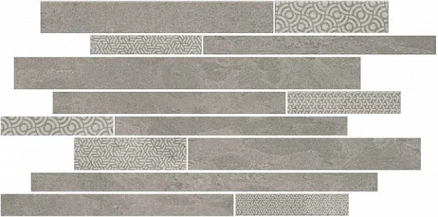 Декор Kerama Marazzi SBM010/SG4584 Ламелла серый мозаичный 50.2x25