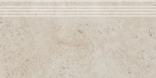 Ступень Kerama Marazzi Про Лаймстоун Бежевая Натуральная Обрезная 60х30 DD205500R/GR