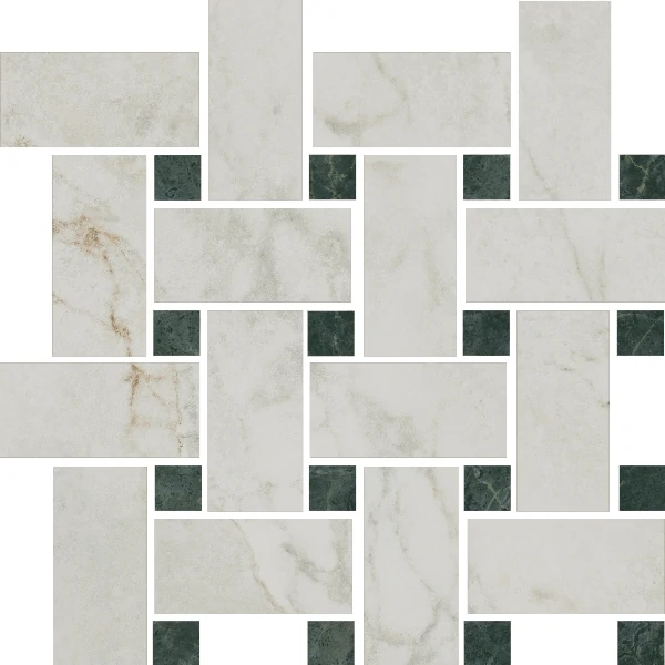 Мозаика Kerama Marazzi Серенада Мозаичный Белый Лаппатированный 32x32 T038/SG6540