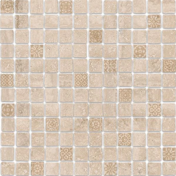 Мозаика Kerama Marazzi Риальто Антика 2 Мозаичный Бежевый Светлый Матовый MBD002