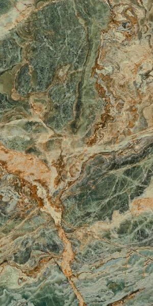 Панно Kerama Marazzi SG593502RB/D Риальто Нобиле 2 зелёный лаппатированный обрезной 119,5x238,5