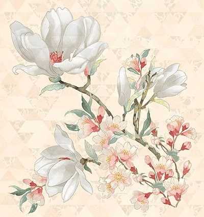 Панно Керлайф PRIMAVERA MAGNOLIA CREMA 75.3x70.9