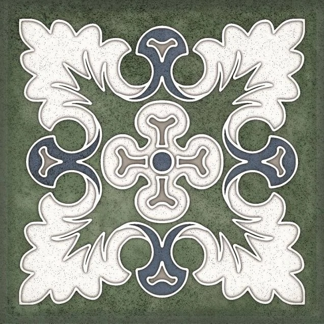 Декор Керлайф Smalto Decor Verde 1 15x15