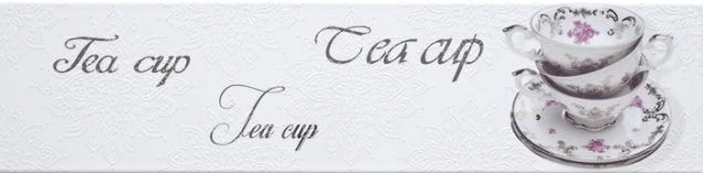 Декор Monopole Decor Veronika Brillo Tea Cup Blanco 10x40