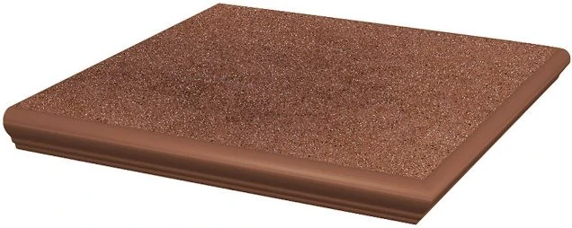 Ступень Paradyz Taurus Brown угловая с носиком структурированная 33x33x1,1 51417