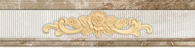 Бордюр Cube Ceramica Napoli Border-1 with gold 7.5x30