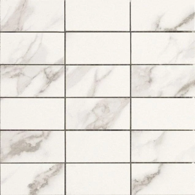 Мозаика Casalgrande Padana Marmoker Mosaico Statuario Grigio Lucido 5x10 30x30