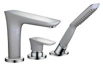Смеситель для ванны Hansgrohe PuraVida хром (15432000) на борт ванны 3 отверстия