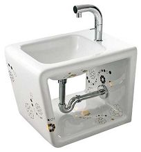Биде подвесное Althea Ceramica Outline 40117 белый с декором
