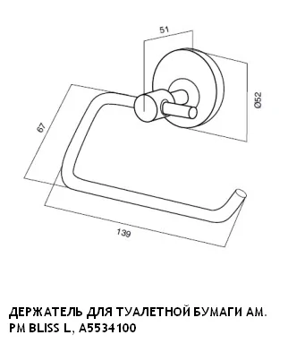 Бумагодержатель Am.Pm Bliss A5534100 VSTV