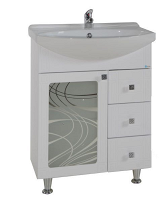 Тумба Альфа Кристалл 65-3Н ASB-Mebel