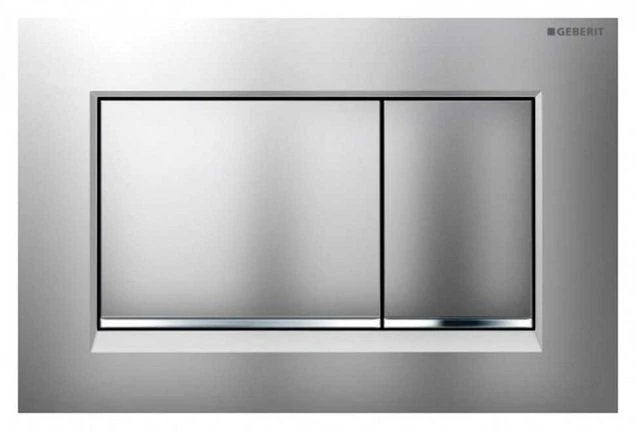 Клавиша Geberit Sigma 30 115.883.KN.1, пластик, хром матовый/хром глянец