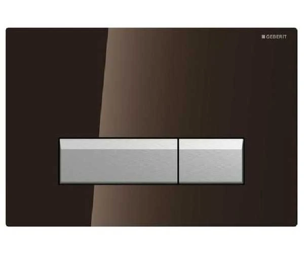 Клавиша Geberit Sigma 40 115.600.SQ.1 со встроенной системой удаления запаха, темно-коричневое стекл