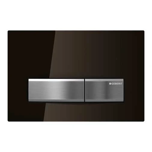 Клавиша Geberit Sigma 50 115.788.SQ.5, темно-коричневое стекло, кнопки сталь