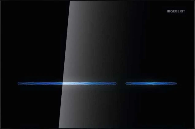 Клавиша Geberit Sigma 80 116.090.SG.1, бесконтактная, для двойного смыва, черное стекло