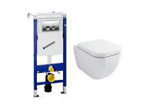 Комплект: унитаз BelBagno Alpina BB10100CH с инсталляцией Geberit 458.122.21.1