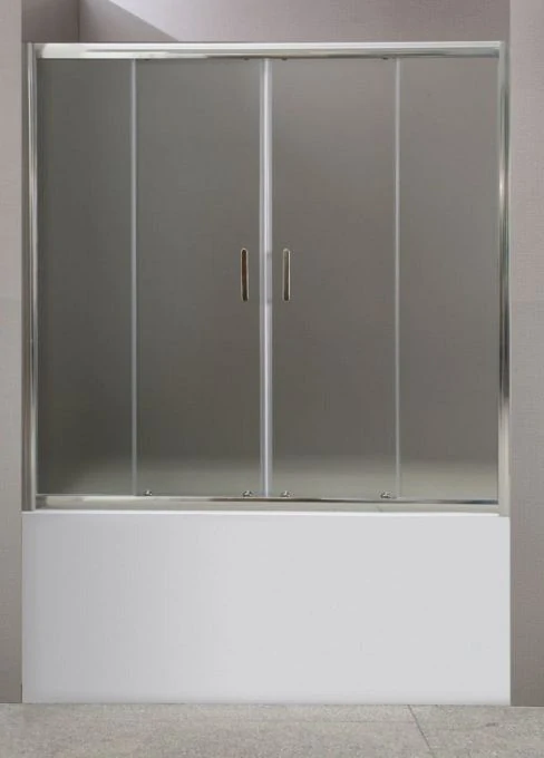 Шторка для ванны BelBagno Uno UNO-VF-2-170/145-P-Cr, стекло матовое