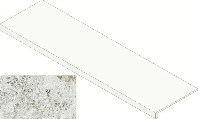 Ступени 620070002690 F.d.M.Quark Brazilian White Scalino Frontale 33x120