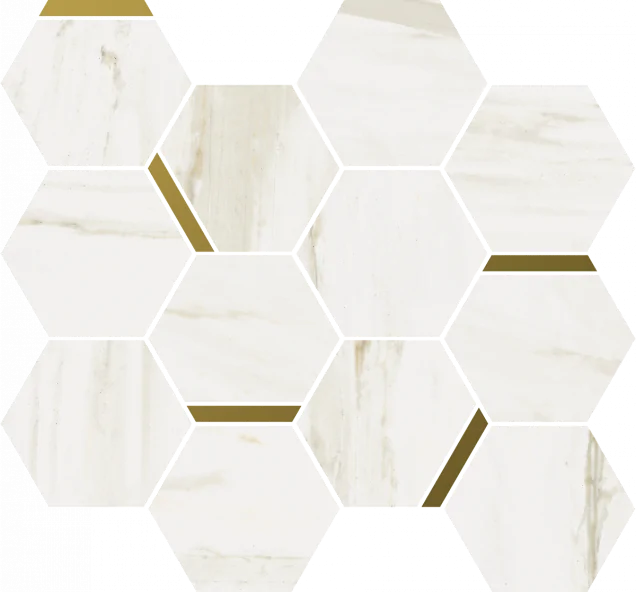 Мозаика Italon 620110000222 Stellaris Carrara Ivory Mosaico Chic Nat 28.3x32.8