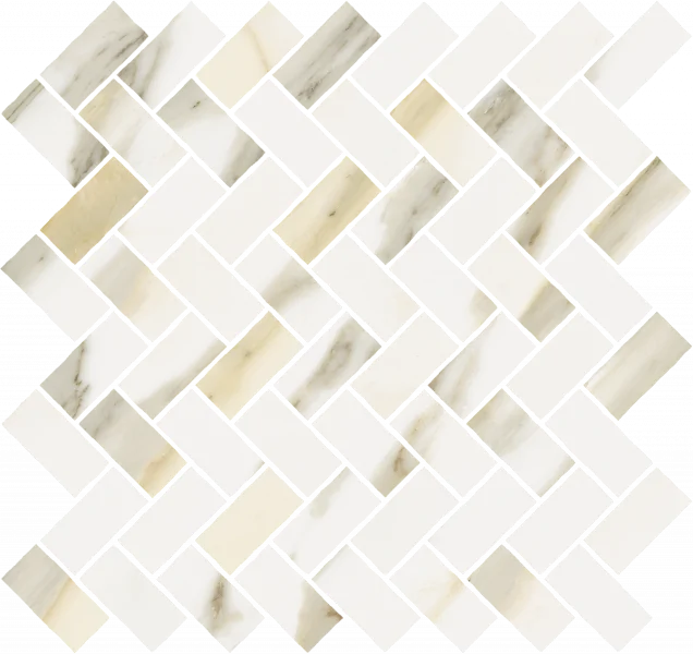 Мозаика Italon 620110000212 Stellaris Calacatta Gold Mosaico Cross Nat 31.5x29.7