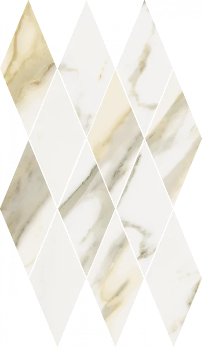 Мозаика Italon 620110000203 Stellaris Calacatta Gold Mosaico Diamond Lux 28x48