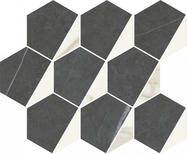 Мозаика Italon 620110000159 Metropolis Mosaico Hexagon Cold Nat 25.4x31