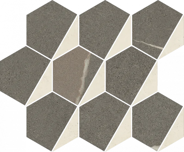 Мозаика Italon 620110000160 Metropolis Mosaico Hexagon Warm Nat 25.4x31