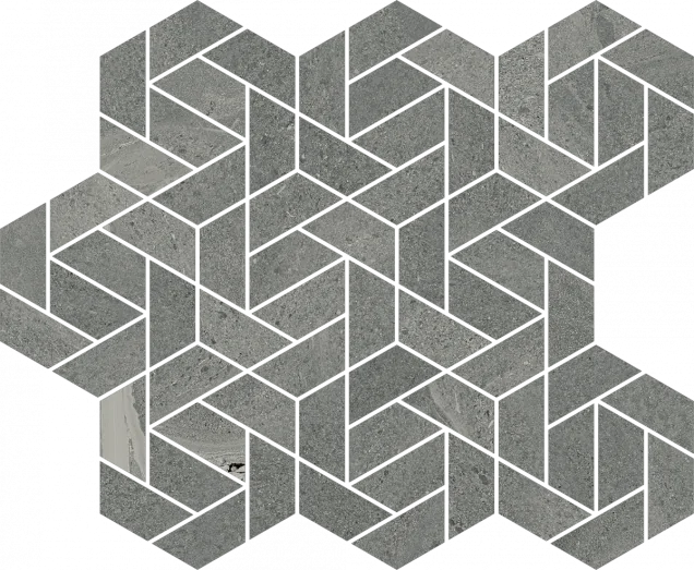 Мозаика Italon 620110000156 Metropolis Graphite Dark Mosaico Icon 28.6x34.7