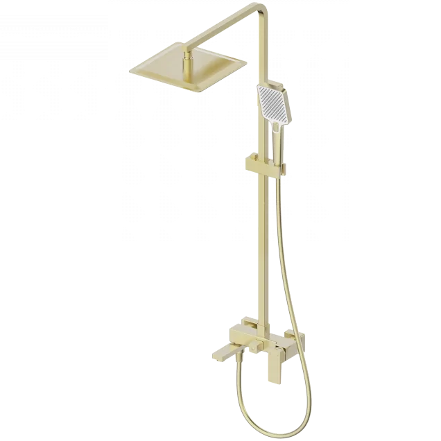 Душевая система WONZON & WOGHAND CUBE 2.0, Брашированное золото (WW-88047068-BG)