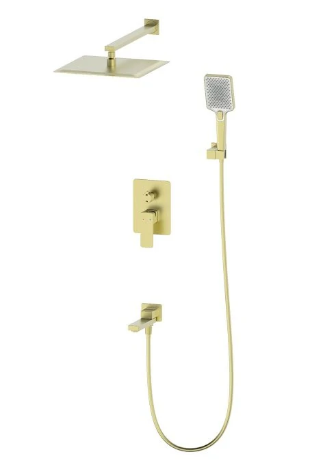 Душевая система встраиваемая WONZON & WOGHAND EDGE, Брашированное золото (WW-88939003- BG)
