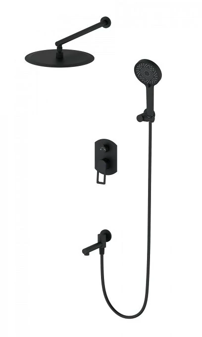 Душевая система встраиваемая WONZON & WOGHAND FRAME, Черный матовый (WW-88939010-MB)