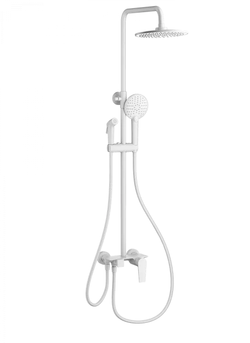 Душевая система с техническим душем WONZON & WOGHAND, Белый матовый (WW-A30874-MW)