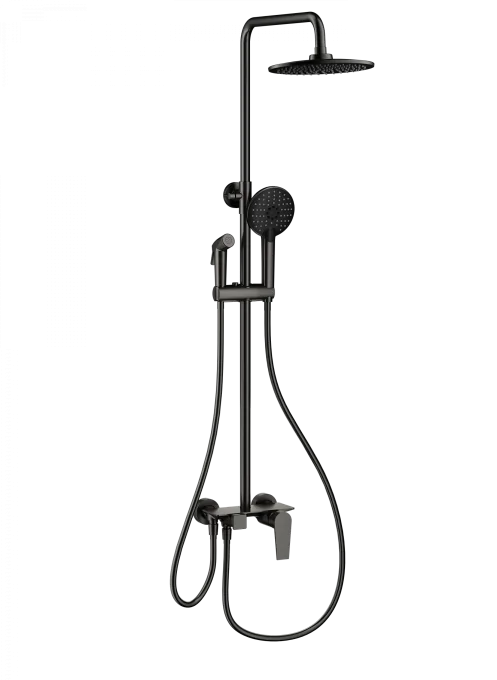 Душевая система с техническим душем WONZON & WOGHAND, Темный графит (WW-A30874-BGG)