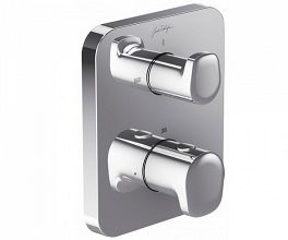 Смеситель термостатический Jacob Delafon Hybrid E75389-CP, для ванны и душа, внешняя часть