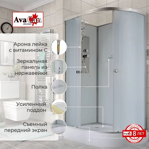 Душевая кабина D2012L N без крыши