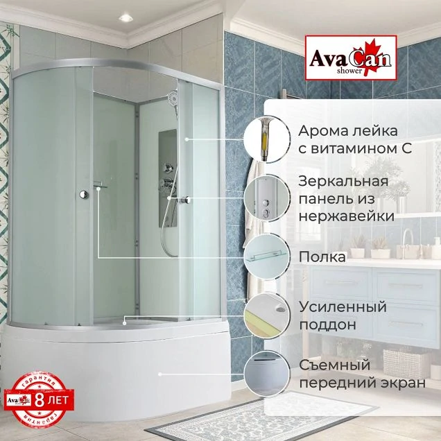 Душевая кабина D5012R N без крыши