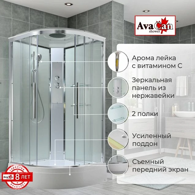 Душевая кабина EM3010T стандартная прозрачная