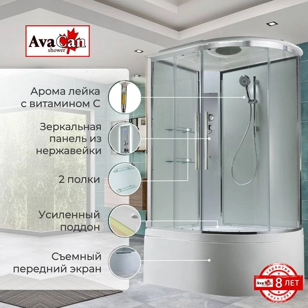 Душевая кабина EM5912LT стандартная прозрачная
