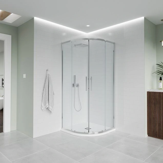 Душевой угол Veconi Evo 200 CH, 800х800x1950, хром, прозрачное стекло