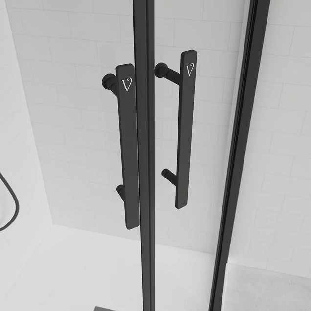 Душевой угол Veconi Evo 200 B, 900х900x1950, черный матовый, прозрачное стекло