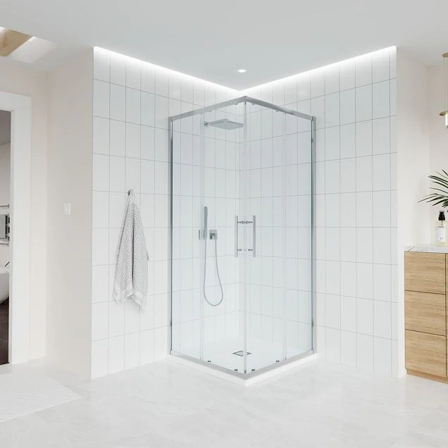 Душевой угол Veconi Evo 300 CH, 1000х1000x1950, хром, прозрачное стекло