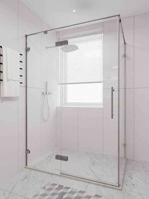 Душевой угол распашной Veconi Premium Alassio SP CH, 1400х900x2000, хром, стекло прозрачное осветленное