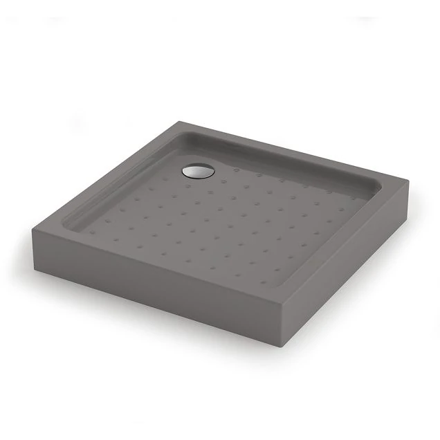 Душевой поддон квадратный Veconi Tezeo Acrylic TZ-52GR, 1000x1000x150, акрил, серый