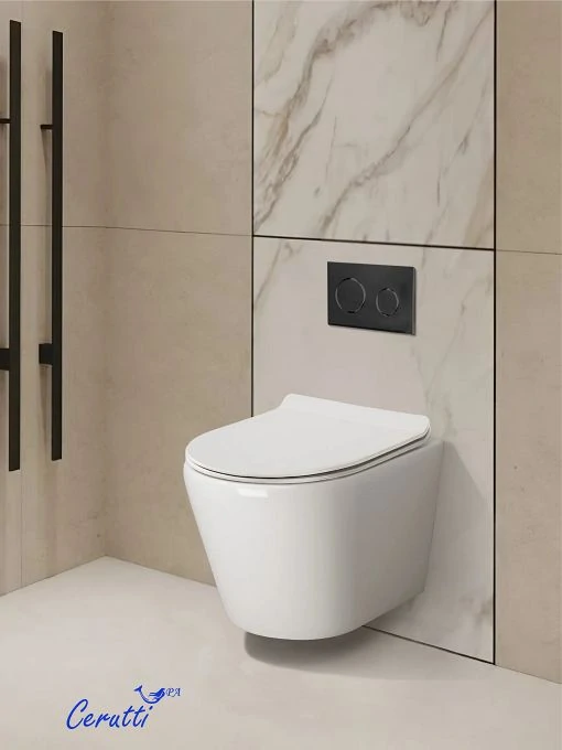 Унитаз LUIGI Aria Tornado подвесной безободковый со смывом торнадо Ceruttispa CT11101 (490x370x370)